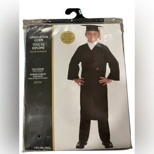 Kids Graduation Gown Costume - Black